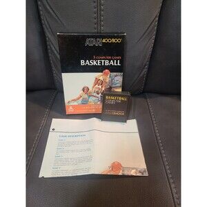Atari 400/800 5 Computer Games Basketball with Box and Instruction